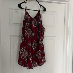 Ann Taylor Red and Black Patterned top